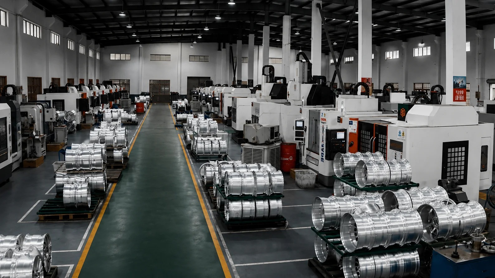 Wide view of the ROOVA machining workshop