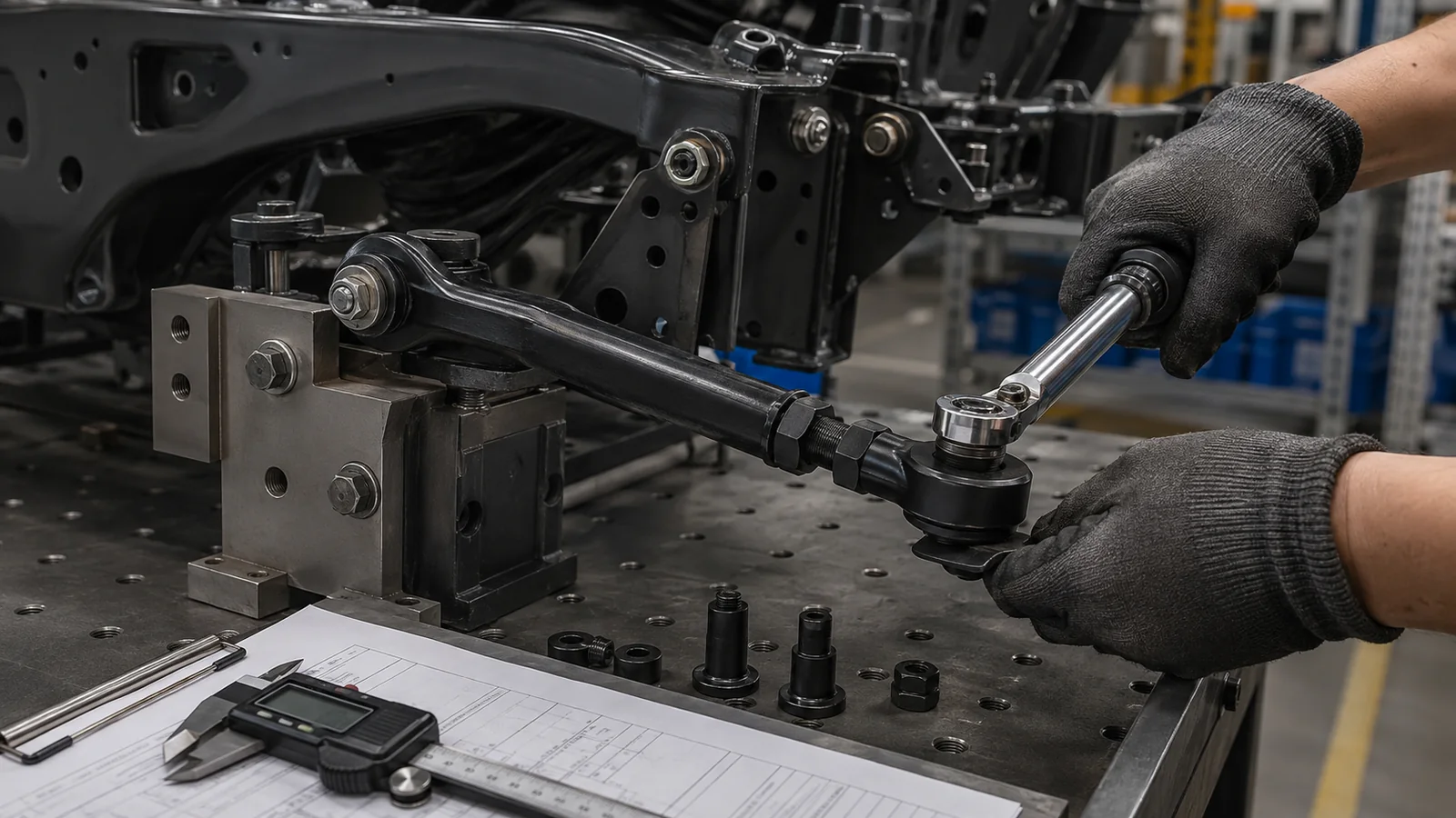 Prototype fitment review and locking-mechanism verification before production.