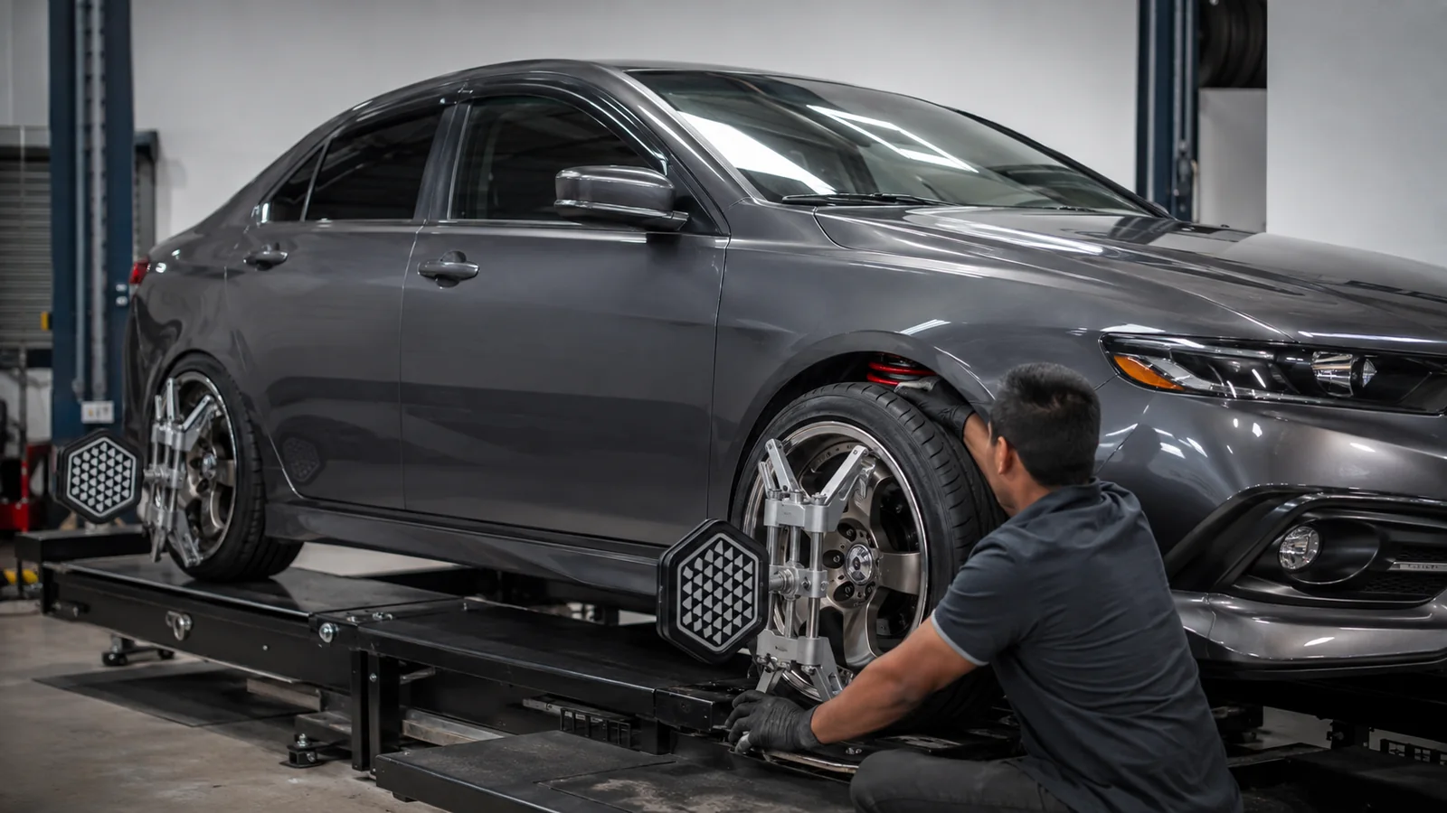Wheel-and-tire clearance must be checked after ride height and alignment are set.